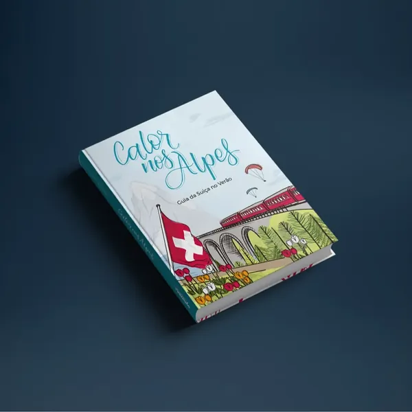 Livro “Calor nos Alpes”, guia da Suíça no verão, impresso pela Athalaia